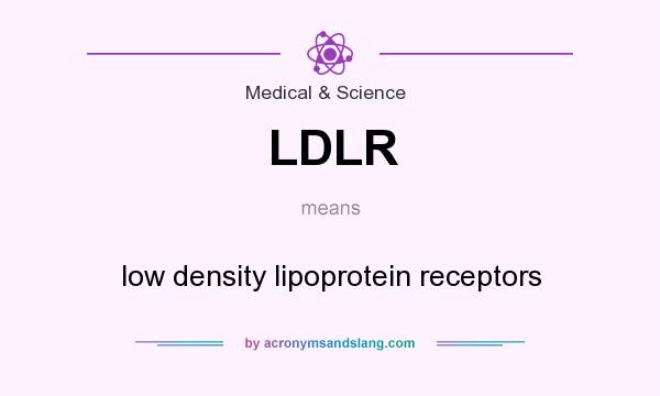 What does LDLR mean? It stands for low density lipoprotein receptors