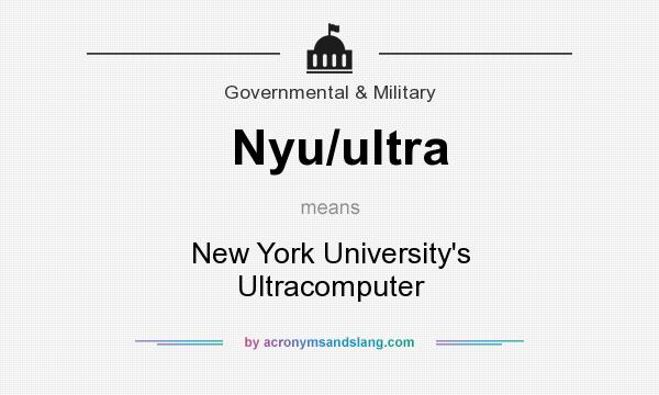 What does Nyu/ultra mean? It stands for New York University`s Ultracomputer
