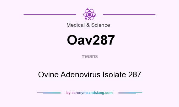 What does Oav287 mean? It stands for Ovine Adenovirus Isolate 287