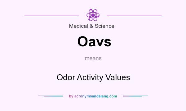 What does Oavs mean? It stands for Odor Activity Values