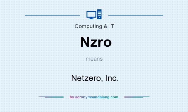 What does Nzro mean? It stands for Netzero, Inc.