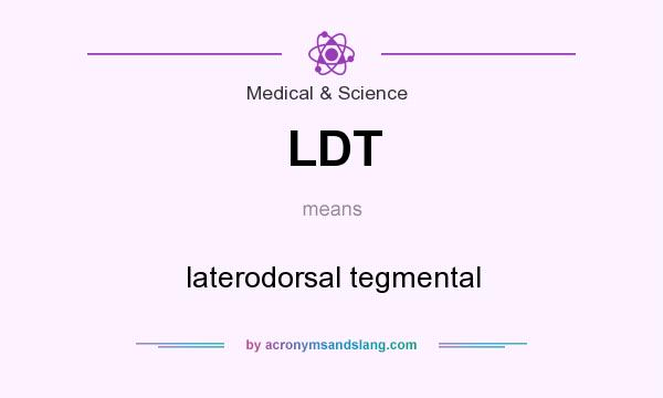 What does LDT mean? It stands for laterodorsal tegmental