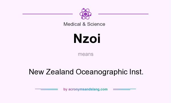 What does Nzoi mean? It stands for New Zealand Oceanographic Inst.