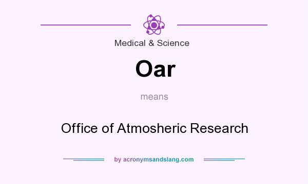 What does Oar mean? It stands for Office of Atmosheric Research