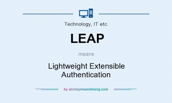 What does LEAP mean? It stands for Lightweight Extensible Authentication