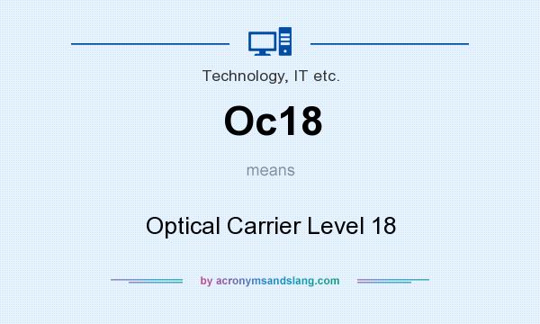 What does Oc18 mean? It stands for Optical Carrier Level 18