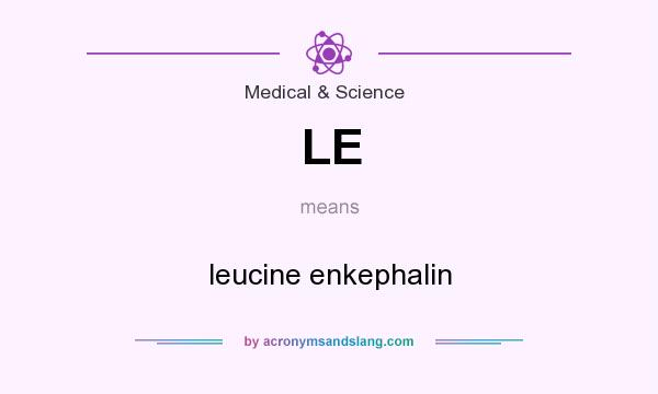 What does LE mean? It stands for leucine enkephalin