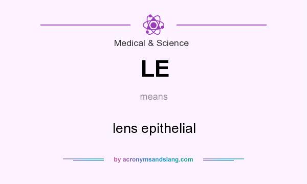 What does LE mean? It stands for lens epithelial