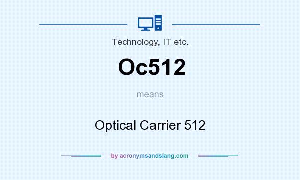 What does Oc512 mean? It stands for Optical Carrier 512