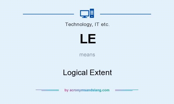 What does LE mean? It stands for Logical Extent