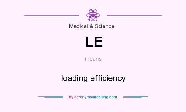 What does LE mean? It stands for loading efficiency
