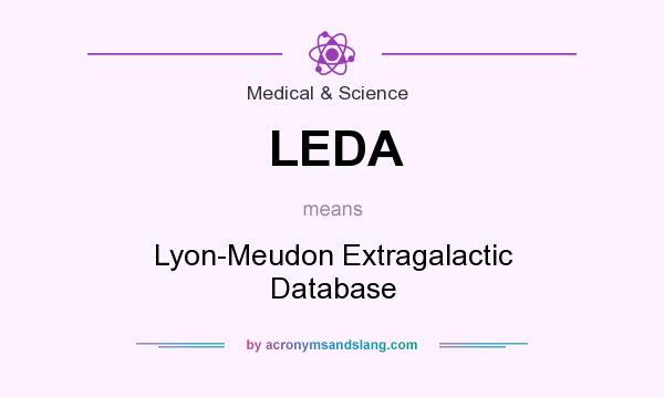 What does LEDA mean? It stands for Lyon-Meudon Extragalactic Database