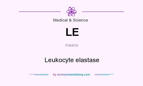 What does LE mean? It stands for Leukocyte elastase