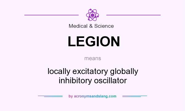 What does LEGION mean? It stands for locally excitatory globally inhibitory oscillator
