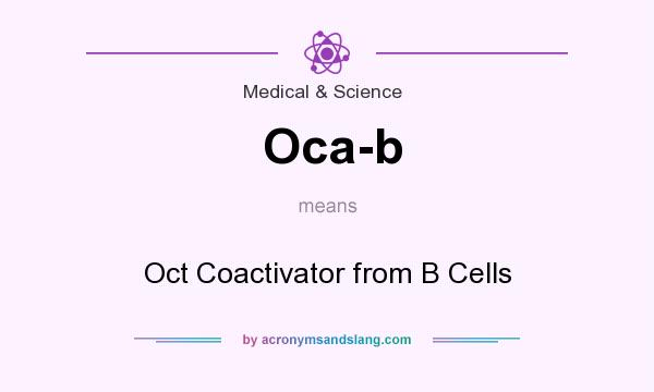 What does Oca-b mean? It stands for Oct Coactivator from B Cells