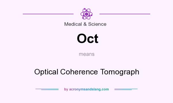 What does Oct mean? It stands for Optical Coherence Tomograph