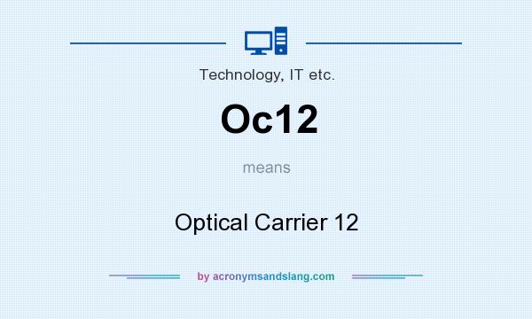 What does Oc12 mean? It stands for Optical Carrier 12