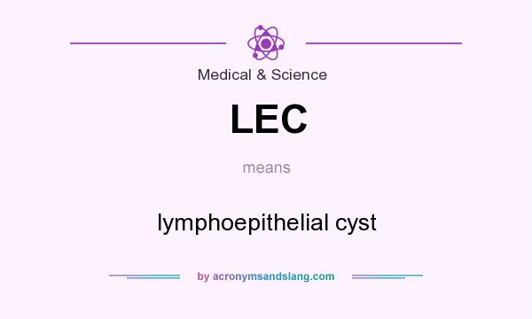 What does LEC mean? It stands for lymphoepithelial cyst