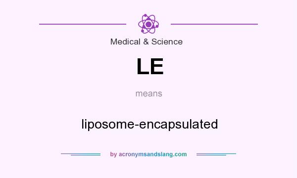 What does LE mean? It stands for liposome-encapsulated