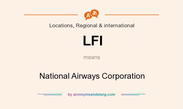 What does LFI mean? It stands for National Airways Corporation