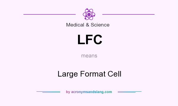 What does LFC mean? It stands for Large Format Cell