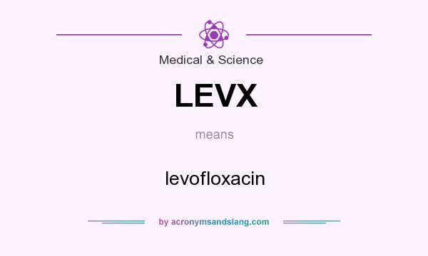 What does LEVX mean? It stands for levofloxacin
