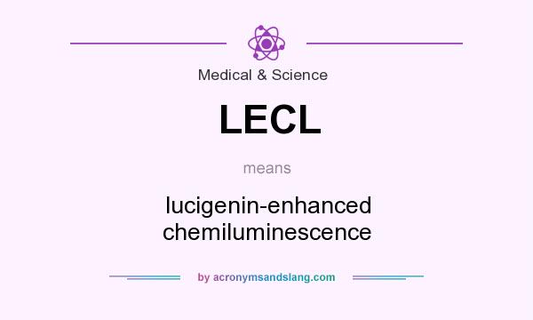 What does LECL mean? It stands for lucigenin-enhanced chemiluminescence