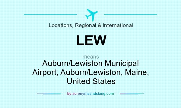 What does LEW mean? It stands for Auburn/Lewiston Municipal Airport, Auburn/Lewiston, Maine, United States