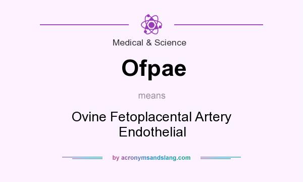 What does Ofpae mean? It stands for Ovine Fetoplacental Artery Endothelial
