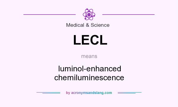 What does LECL mean? It stands for luminol-enhanced chemiluminescence