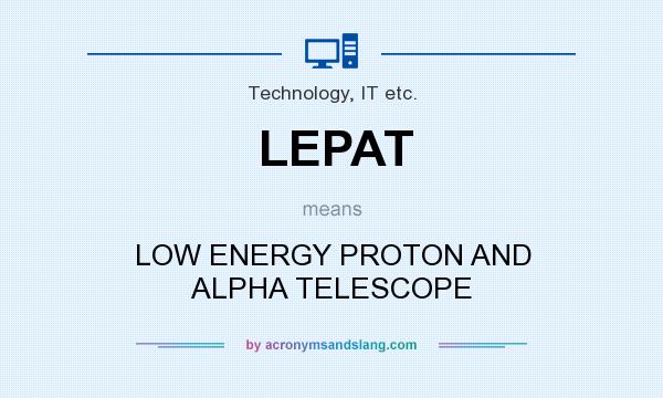 What does LEPAT mean? It stands for LOW ENERGY PROTON AND ALPHA TELESCOPE
