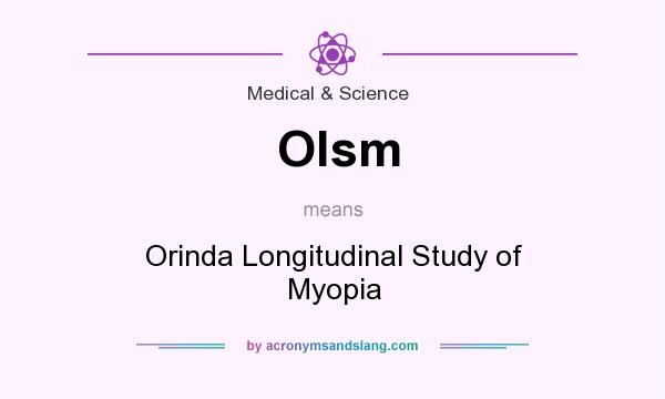 What does Olsm mean? It stands for Orinda Longitudinal Study of Myopia