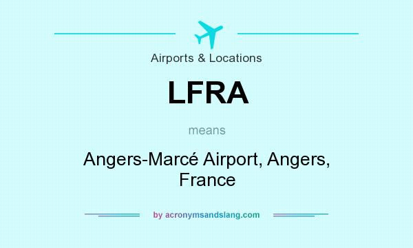 What does LFRA mean? It stands for Angers-Marcé Airport, Angers, France