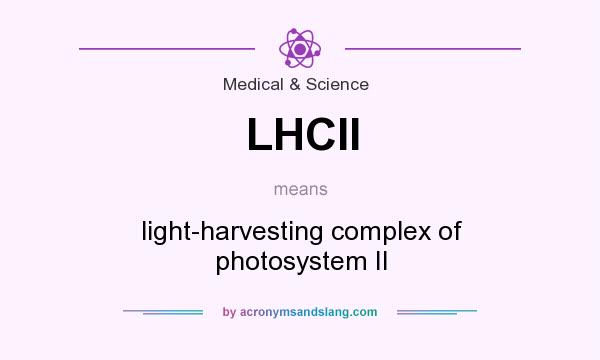 What does LHCII mean? It stands for light-harvesting complex of photosystem II
