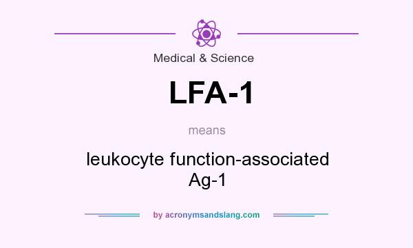 What does LFA-1 mean? It stands for leukocyte function-associated Ag-1