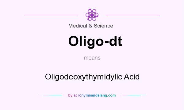 What does Oligo-dt mean? It stands for Oligodeoxythymidylic Acid