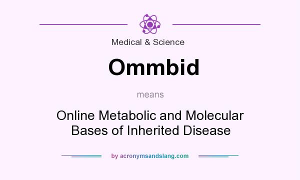 What does Ommbid mean? It stands for Online Metabolic and Molecular Bases of Inherited Disease