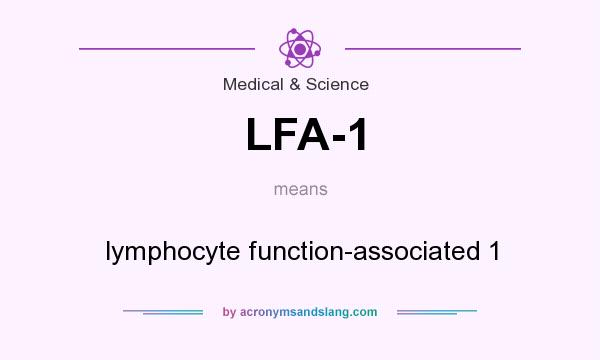 What does LFA-1 mean? It stands for lymphocyte function-associated 1