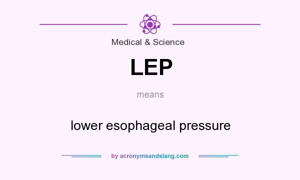 What does LEP mean? It stands for lower esophageal pressure