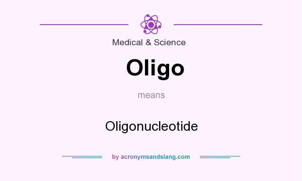 What does Oligo mean? It stands for Oligonucleotide