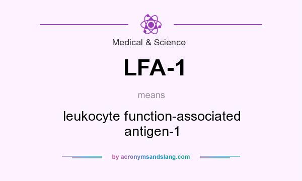 What does LFA-1 mean? It stands for leukocyte function-associated antigen-1