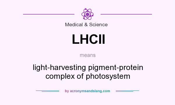 What does LHCII mean? It stands for light-harvesting pigment-protein complex of photosystem