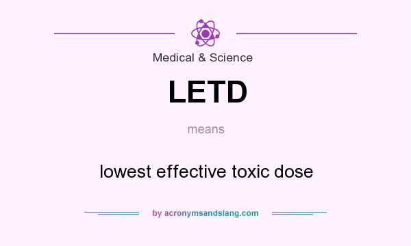 What does LETD mean? It stands for lowest effective toxic dose