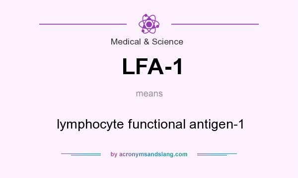 What does LFA-1 mean? It stands for lymphocyte functional antigen-1
