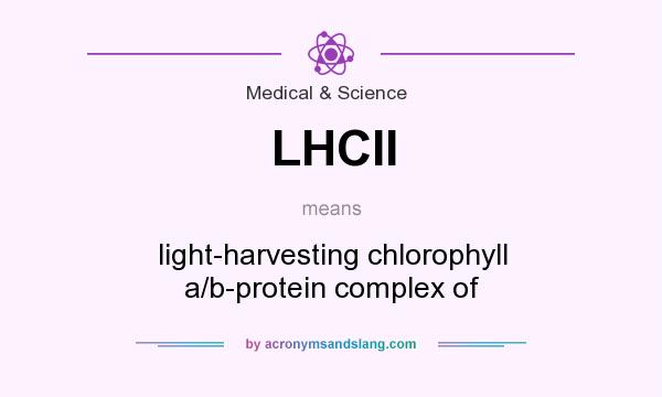 What does LHCII mean? It stands for light-harvesting chlorophyll a/b-protein complex of