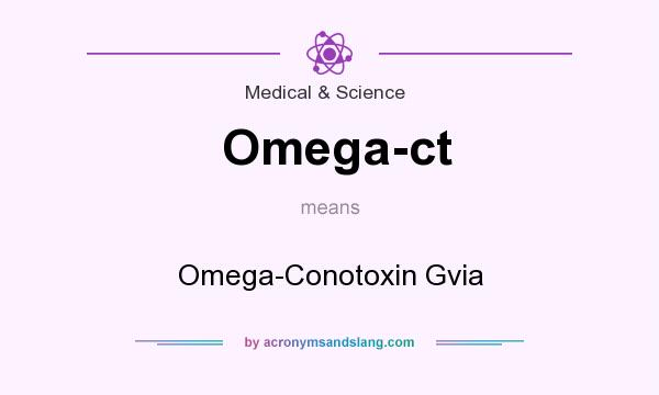 What does Omega-ct mean? It stands for Omega-Conotoxin Gvia