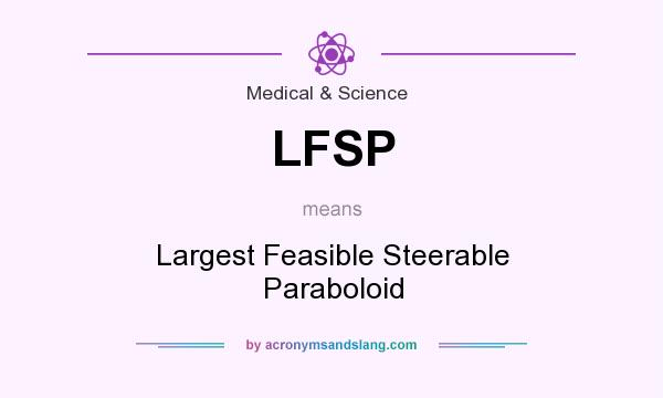 What does LFSP mean? It stands for Largest Feasible Steerable Paraboloid