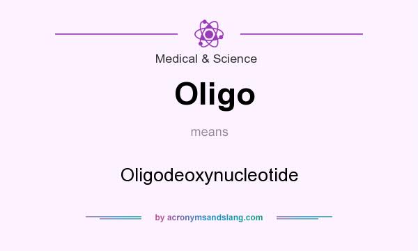 What does Oligo mean? It stands for Oligodeoxynucleotide