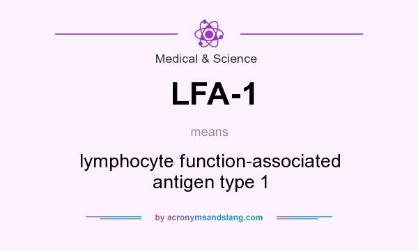 What does LFA-1 mean? It stands for lymphocyte function-associated antigen type 1