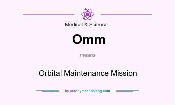 What does Omm mean? It stands for Orbital Maintenance Mission